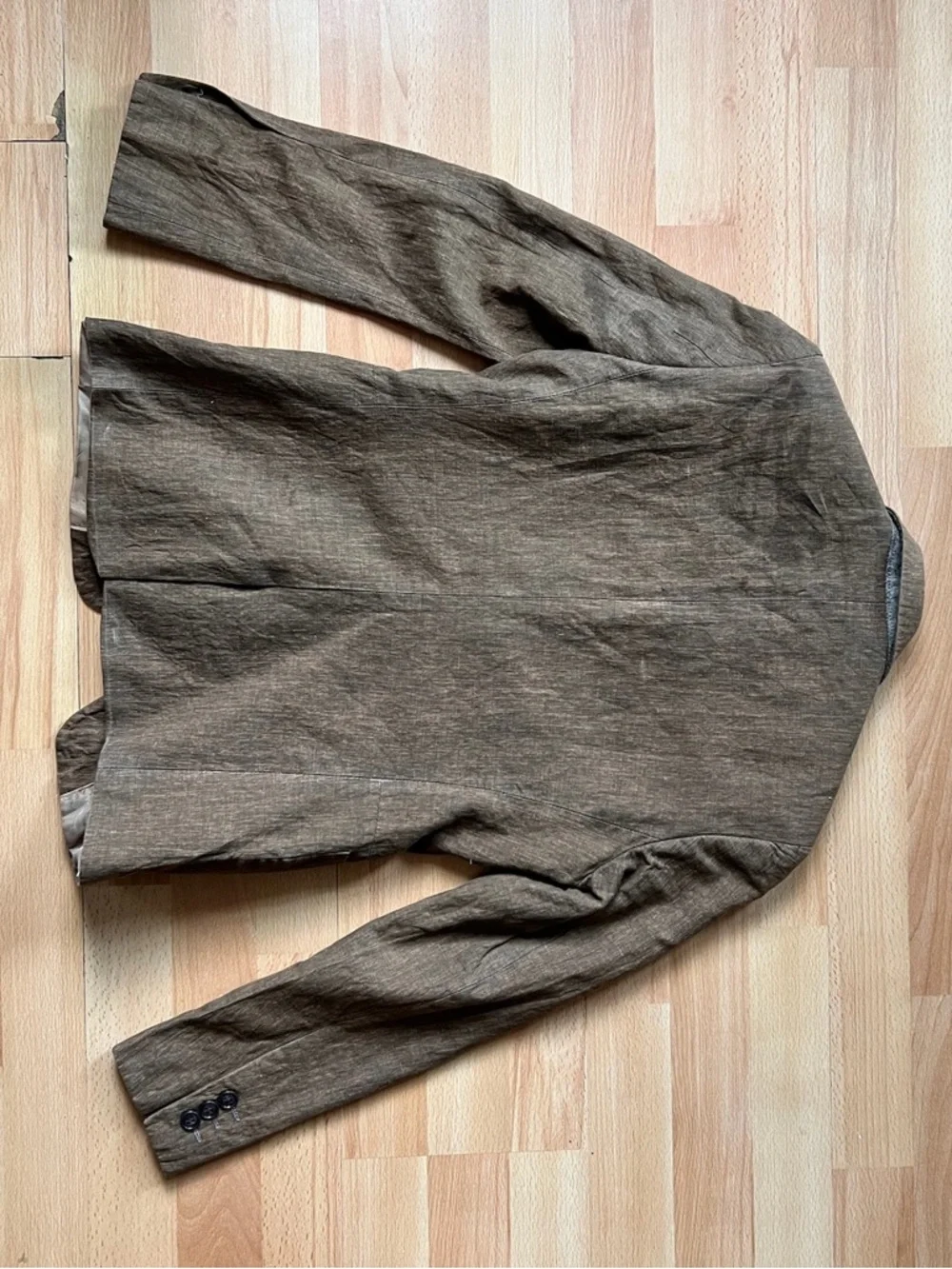 Topshop tobacco medium Brown tan Linen-Blend Blazer - Picture 7 of 13